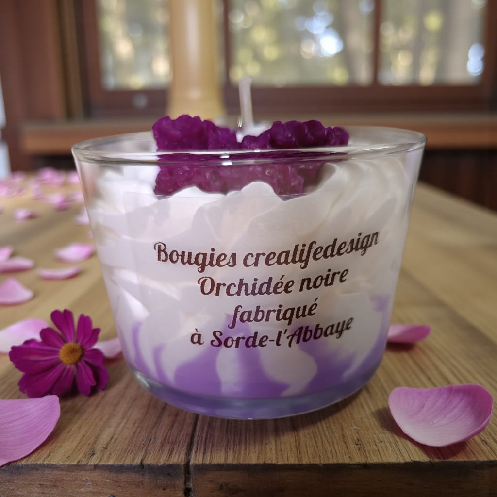 Bougie chantilly parfum orchidée noire